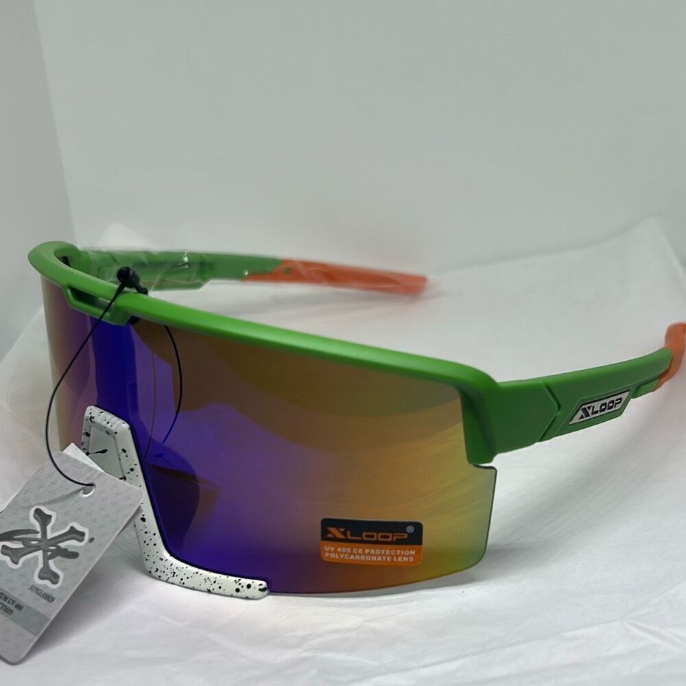 X-Loop Sports Shield Sunglasses – UV400 Protection, Polycarbonate Lens